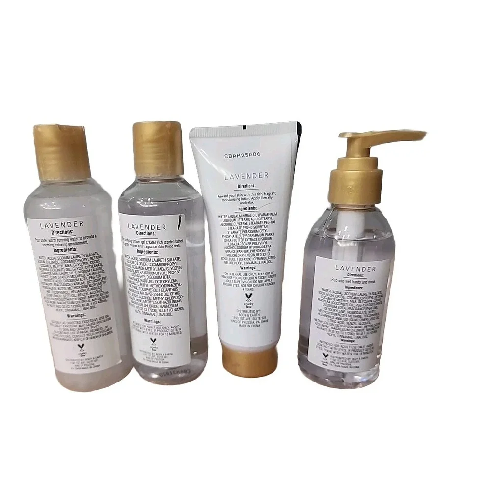 4 Green Canyon Bubble Bath, Shower Gel, Body‎ Lotion Hand Soap Lavender Scent